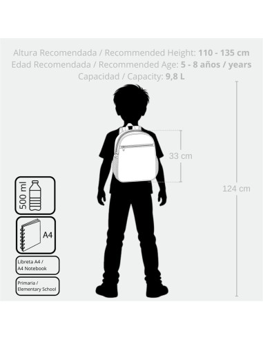 MOCHILA ADAP. 33CM. ROLL ROAD HAPPY PETS MY LITTLE DINO